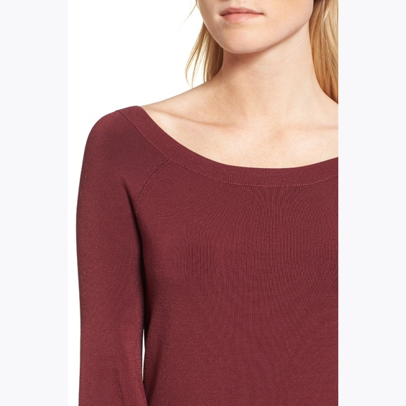 CHELSEA28 Burgundy Flare Sleeve Sweater sz M [D8] - Picture 5 of 8